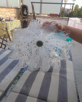 Lampadario murano con murrina