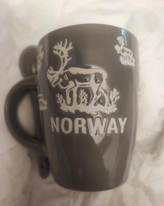 Mug Norvegia NUOVA con Alce e Cucchiaino Integrato