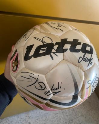 Pallone calcio autografato calciatori palermo