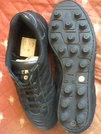 CALCIO: DUE PAIA scarpe PELLE n. 40,5 e n. 40 (nuo