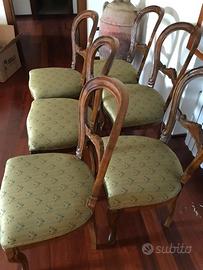 Sei sedie Filippo antiche originali