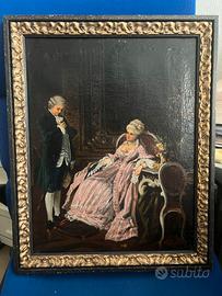 Scena nobiliare dipinto antico collezione