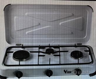 Fornello a gas 3 fuochi Vigor