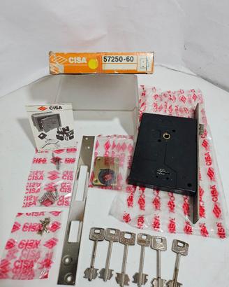Cisa 57250-60 serratura 4 lanci da infilare funzio