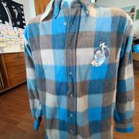 camicia in felpa pesante ricamata