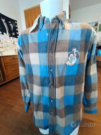 camicia in felpa pesante ricamata