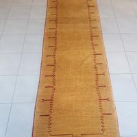 Tappeto corsia circa 300x90 cm ocra moderno