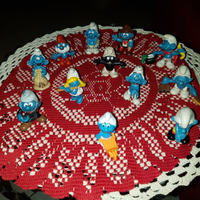 11 puffi in gomma da collezione