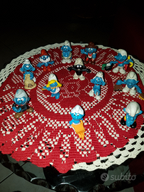 11 puffi in gomma da collezione