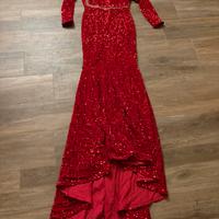 Abito lungo elegante rosso