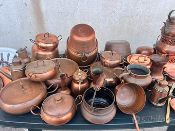 Pentole in rame antico