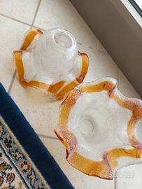 Copri lampade in vetro ambra e trasparente