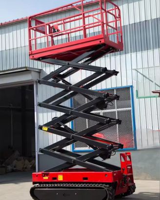 Piattaforma aerea elettrica cingolata