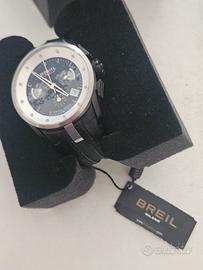 Orologio Breil Milano Pelle Nero Argento