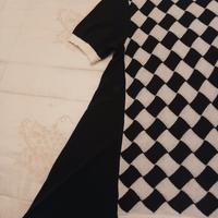 Maglia a mezza manica di lana e cotone