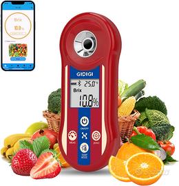 Rifrattometro digitale Brix e salinità ATC con app