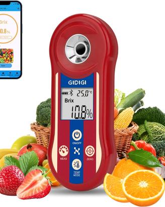 Rifrattometro digitale Brix e salinità ATC con app