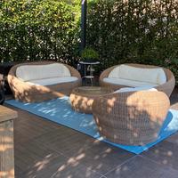 Salotto da esterno 5 posti + chaise longue