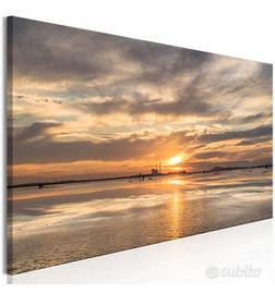 Quadro ARREDALACASA cmare al tramonto cm. 120x40