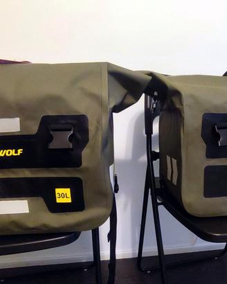 Borse laterali moto impermeabili  capienza 30+30L