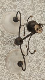 lampadario due lampade  