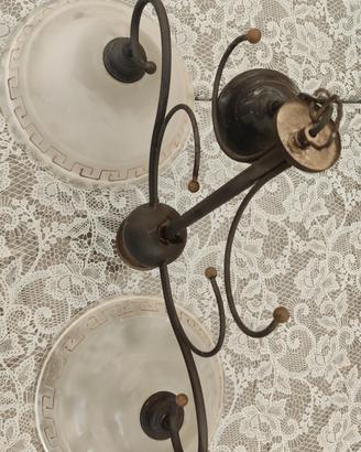 lampadario due lampade  