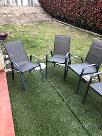 4 sedie da giardino