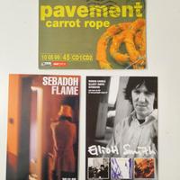 Set 3 cartoline promozionali band anni 90.