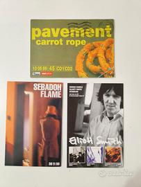 Set 3 cartoline promozionali band anni 90.