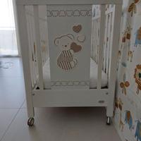 Lettino e cassettiera in legno Foppapedretti