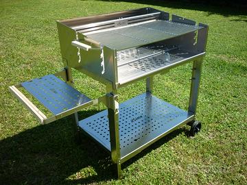Barbecue a legna e carbonella inox ilSimo 80