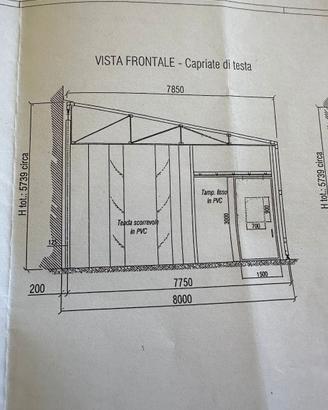 CAPANNONE RETRAIBILE IN TELO
