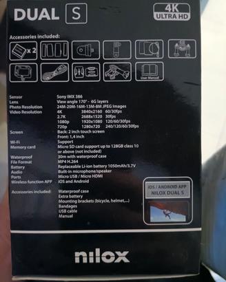nilox dual s action cam
