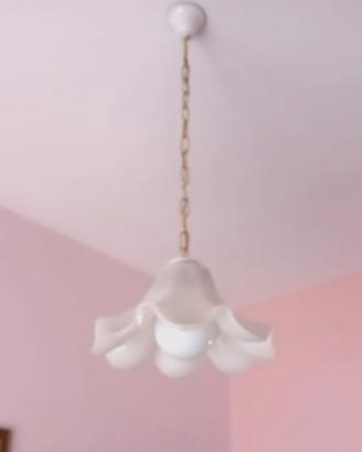 lampadario vintage bianco