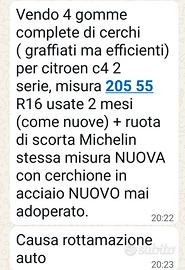 gomme più cerchi lega 205 55 r16