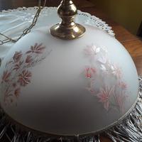 Set lampadario in vetro e abajour