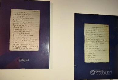 Copia/stampa di due poesie di Giacomo Leopardi