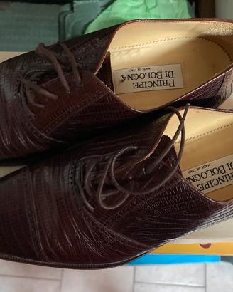Scarpe formali in pelle simil coccodrillo