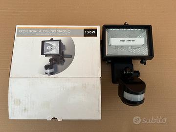 Faretto alogeno xesterno 150W sensore di movimento