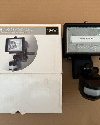 Faretto alogeno xesterno 150W sensore di movimento