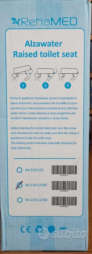 Alzawater con vite centrale e braccioli fissi, Alzawater