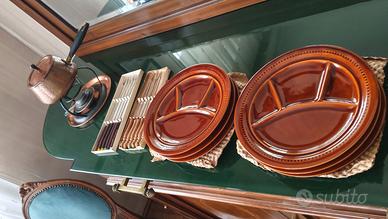 set vintage piatti fonduta 