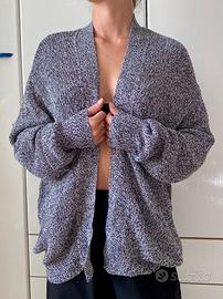 Cardigan aperto in maglia grigio melange OVS