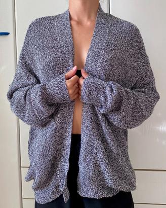 Cardigan aperto in maglia grigio melange OVS