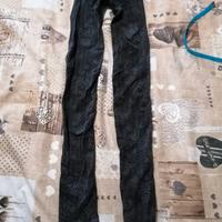 Collant a vita bassa fantasia floreale 