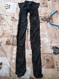 Collant a vita bassa fantasia floreale 