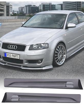 MINIGONNE LATERALI AUDI A3 8P 03-08 LOOK GT RACE