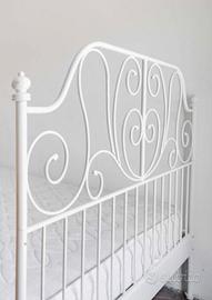 Letto matrimoniale in Ottone Bianco