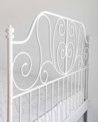 Letto matrimoniale in Ottone Bianco