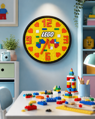 Orologio da parete LEGO giallo